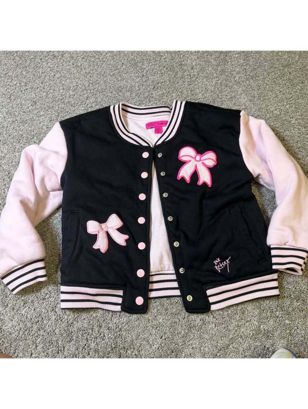 Betsey Johnson Girls Varsity Jacket size 10